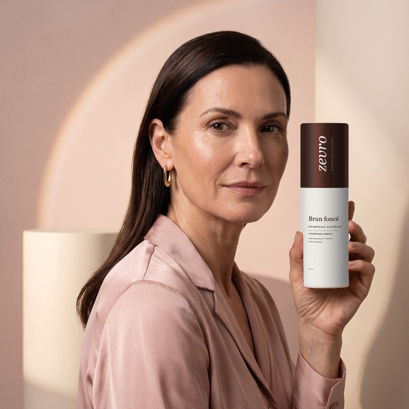 Shampoing colorant couvre-blanc 15 minutes teinte Brun foncé